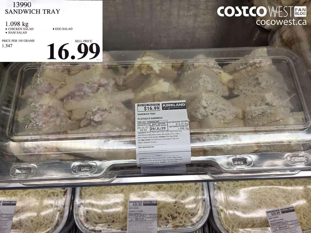 SANDWICH TRAY 1.098 KG