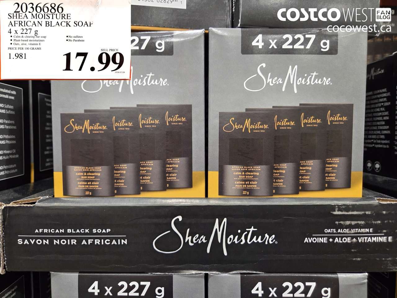 SHEA MOISTURE AFRICAN BLACK SOAP 4 X 227 G