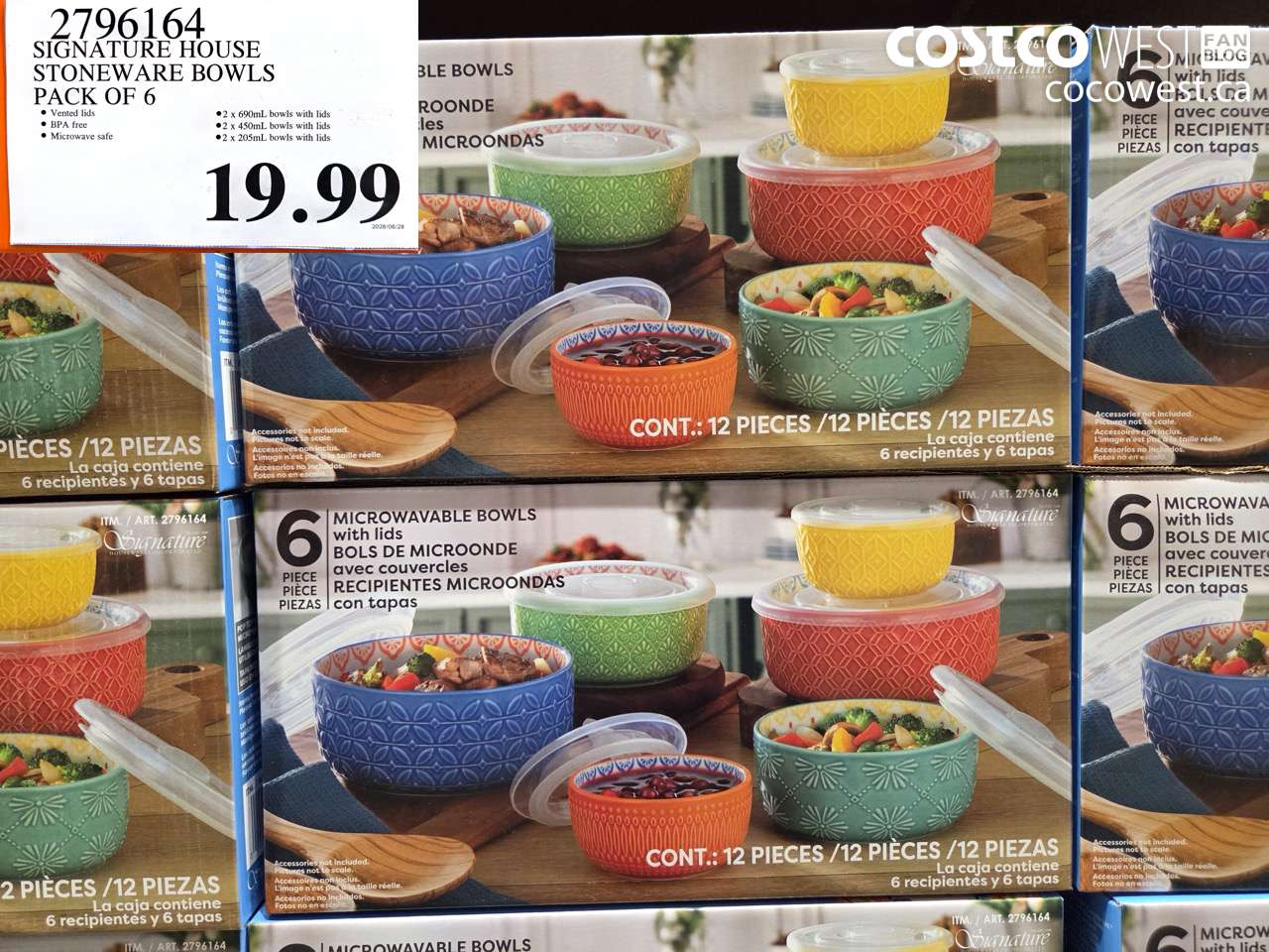 SIGNATURE HOUSE STONEWARE BOWLS PACK OF 6