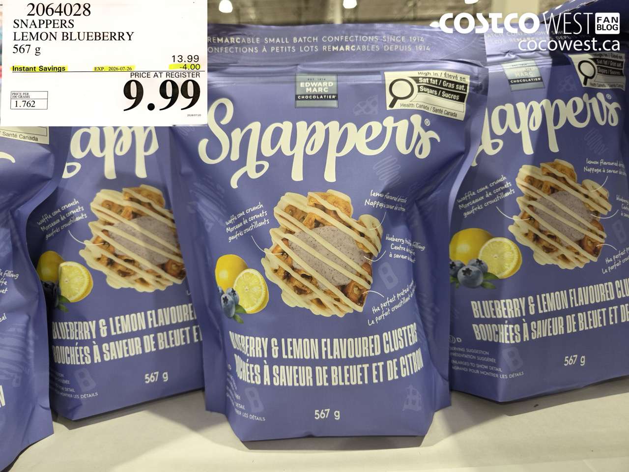 SNAPPERS LEMON BLUEBERRY 567 G