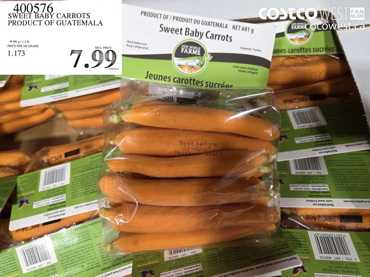 SWEET BABY CARROTS PRODUCT OF GUATEMALA