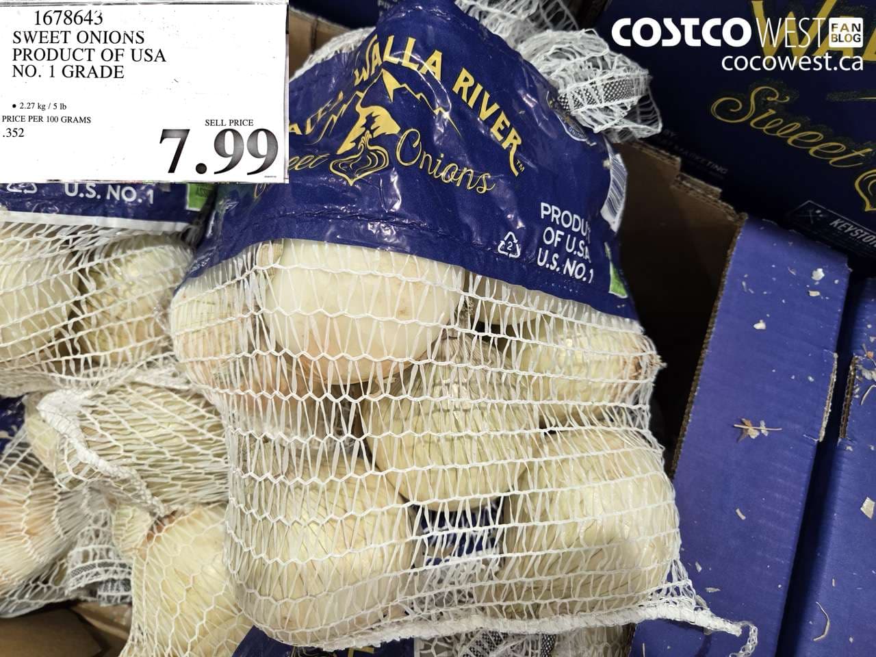 SWEET ONIONS PRODUCT OF USA NO. 1 GRADE