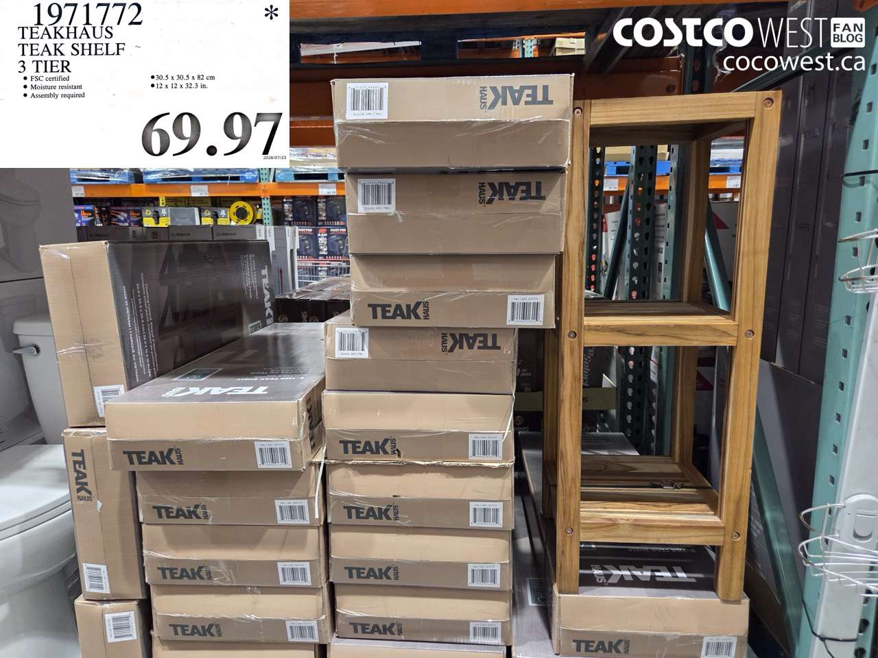 TEAKHAUS TEAK SHELF 3 TIER