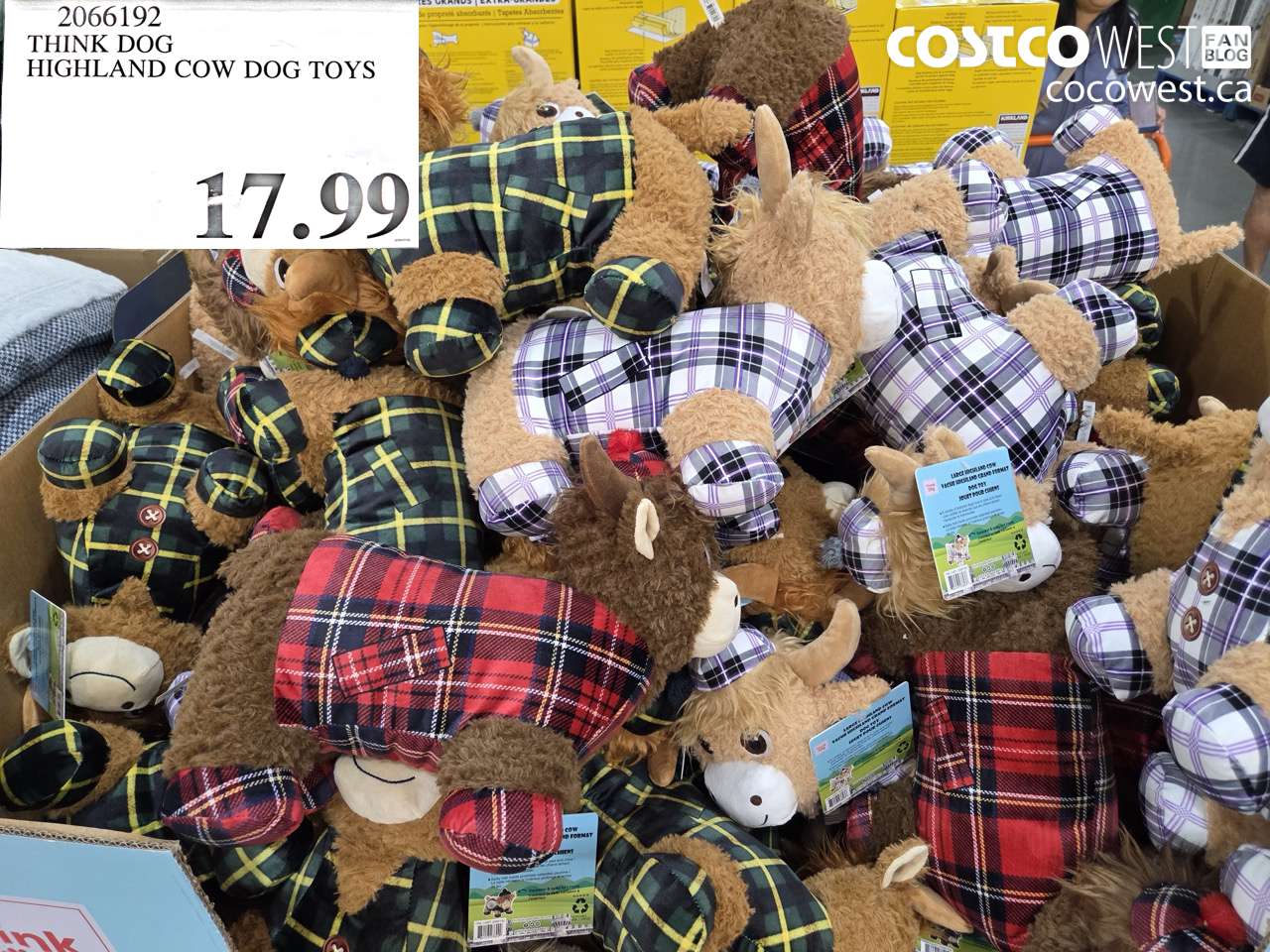 THINK DOG HIGHLAND COW DOG TOYS