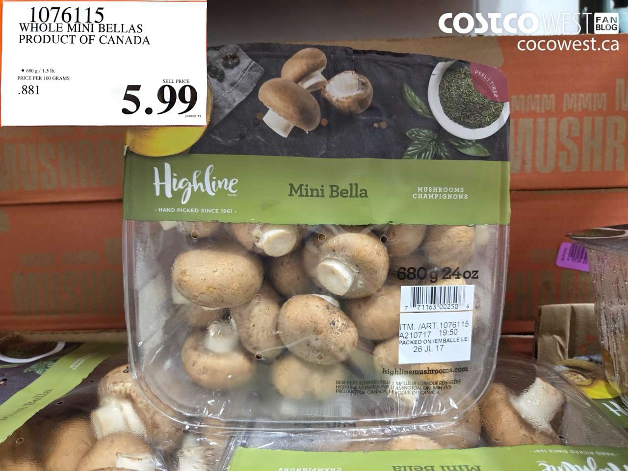 WHOLE MINI BELLAS PRODUCT OF CANADA