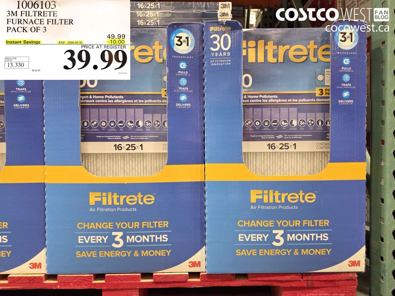 3m filtrete furnace filter pack of 3