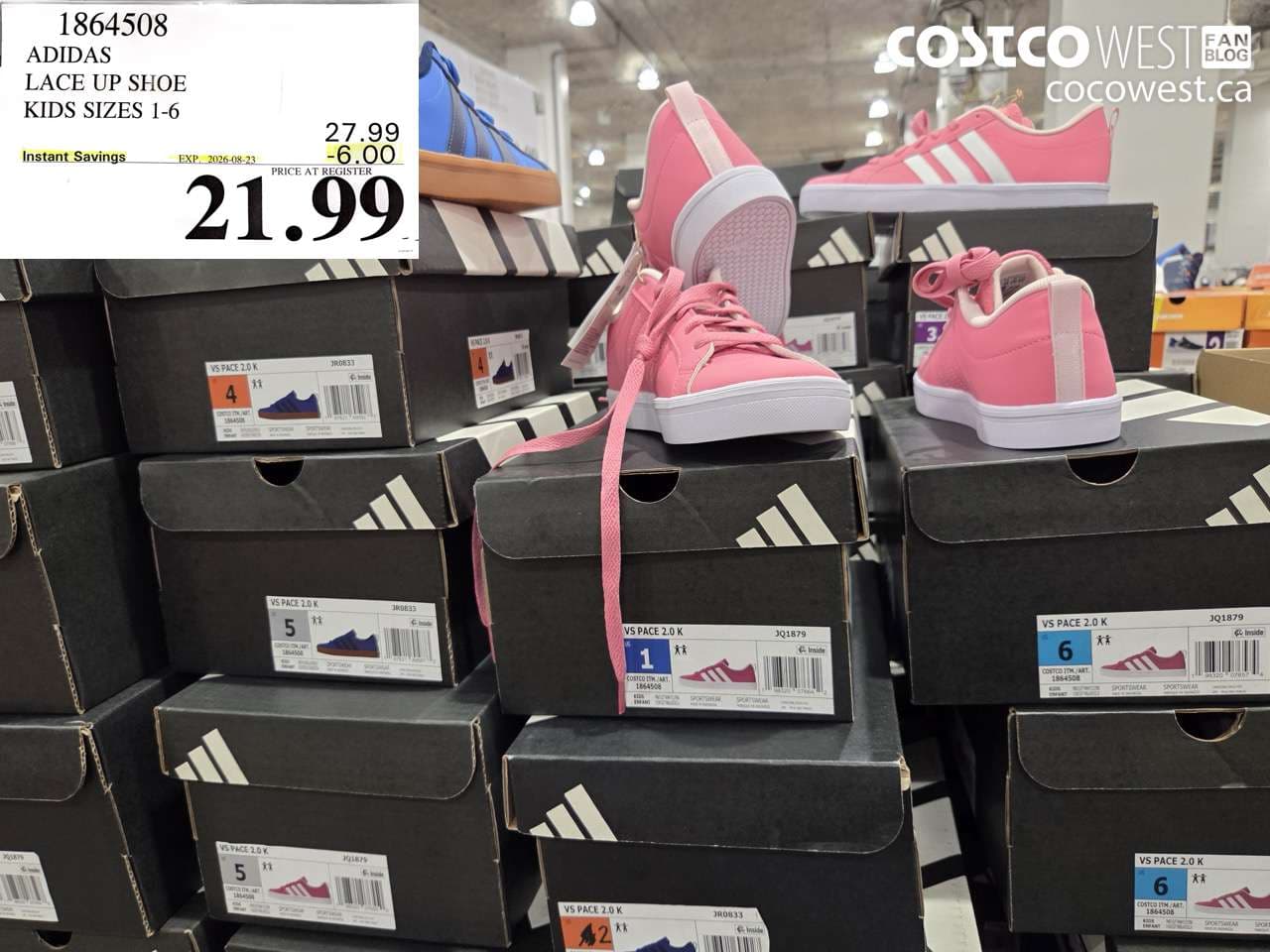 ADIDAS LACE UP SHOE KIDS SIZES 1-6
