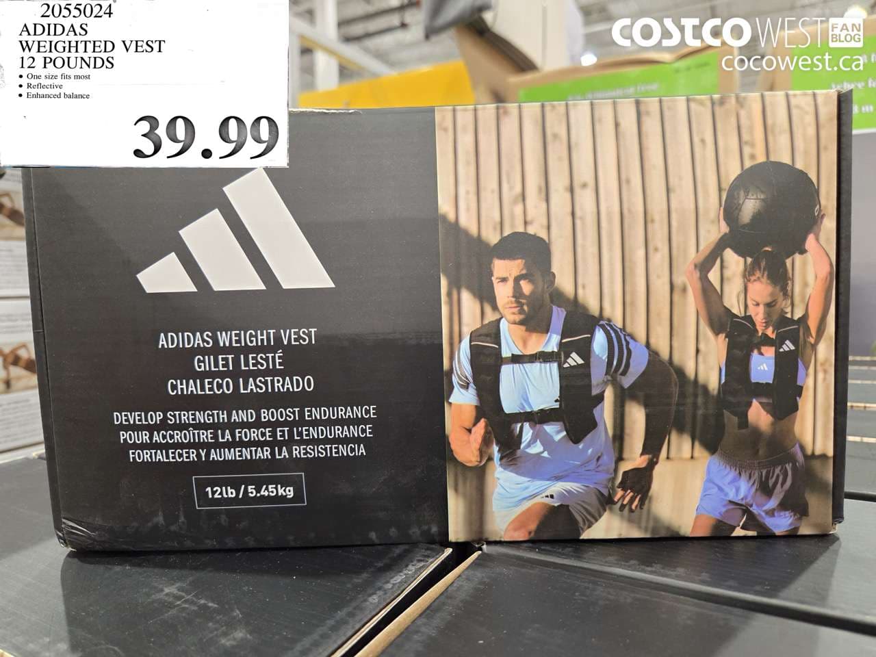 ADIDAS WEIGHTED VEST 12 POUNDS