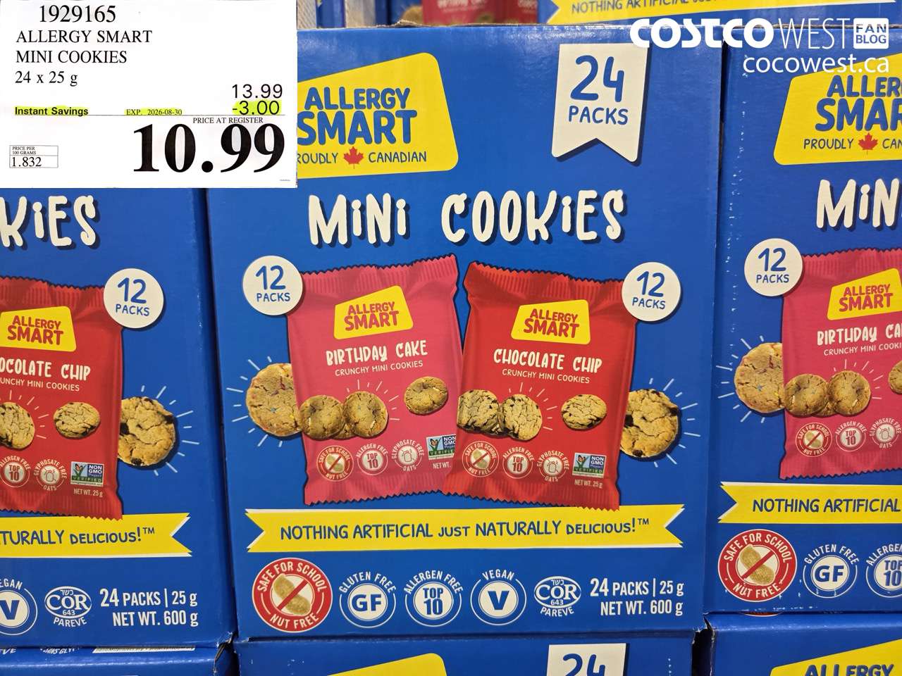 allergy smart mini cookies 24 x 25 g
