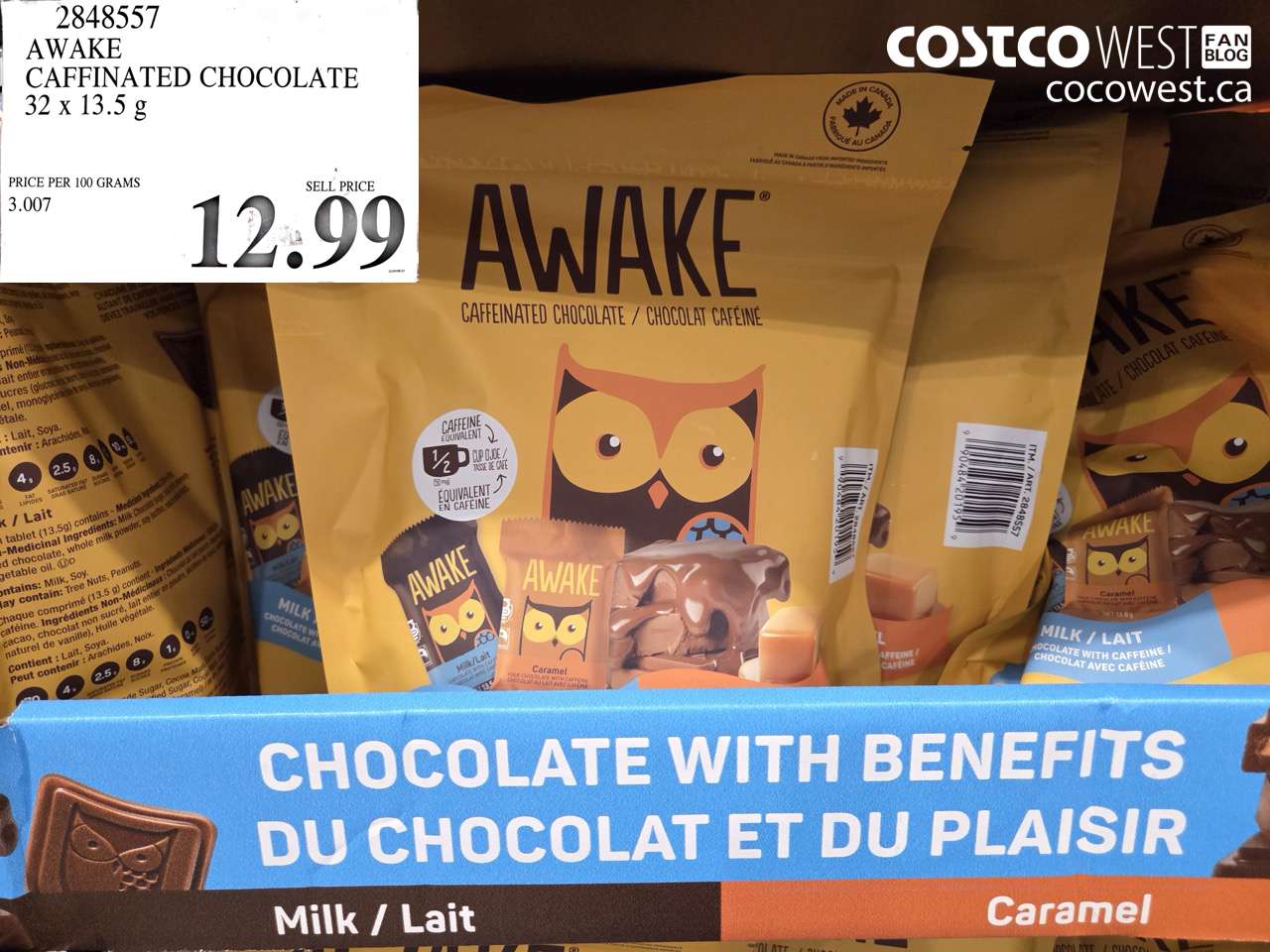 AWAKE CAFFEINATED CHOCOLATE 32 X 13.5 G