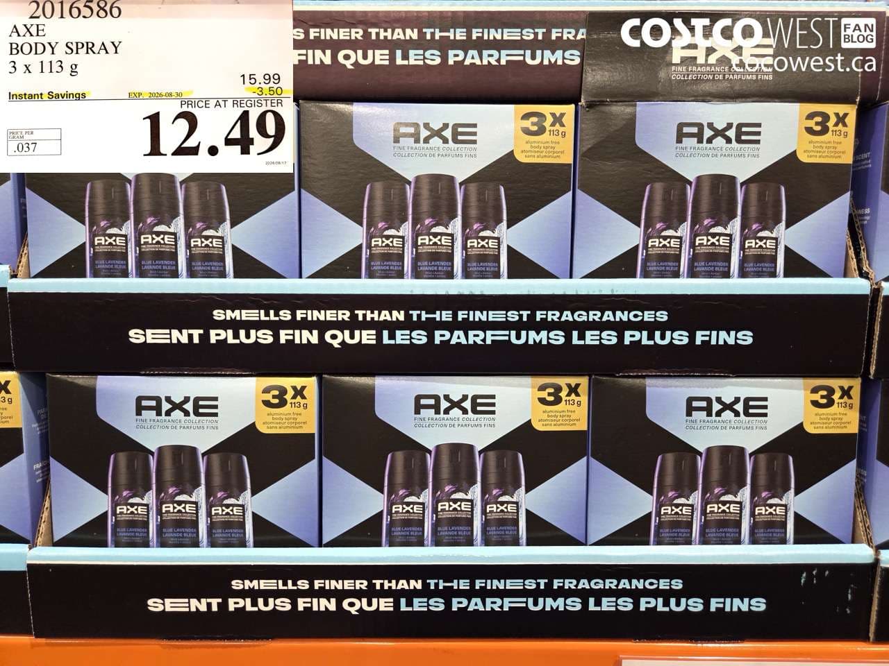 axe body spray 3 x 113 g