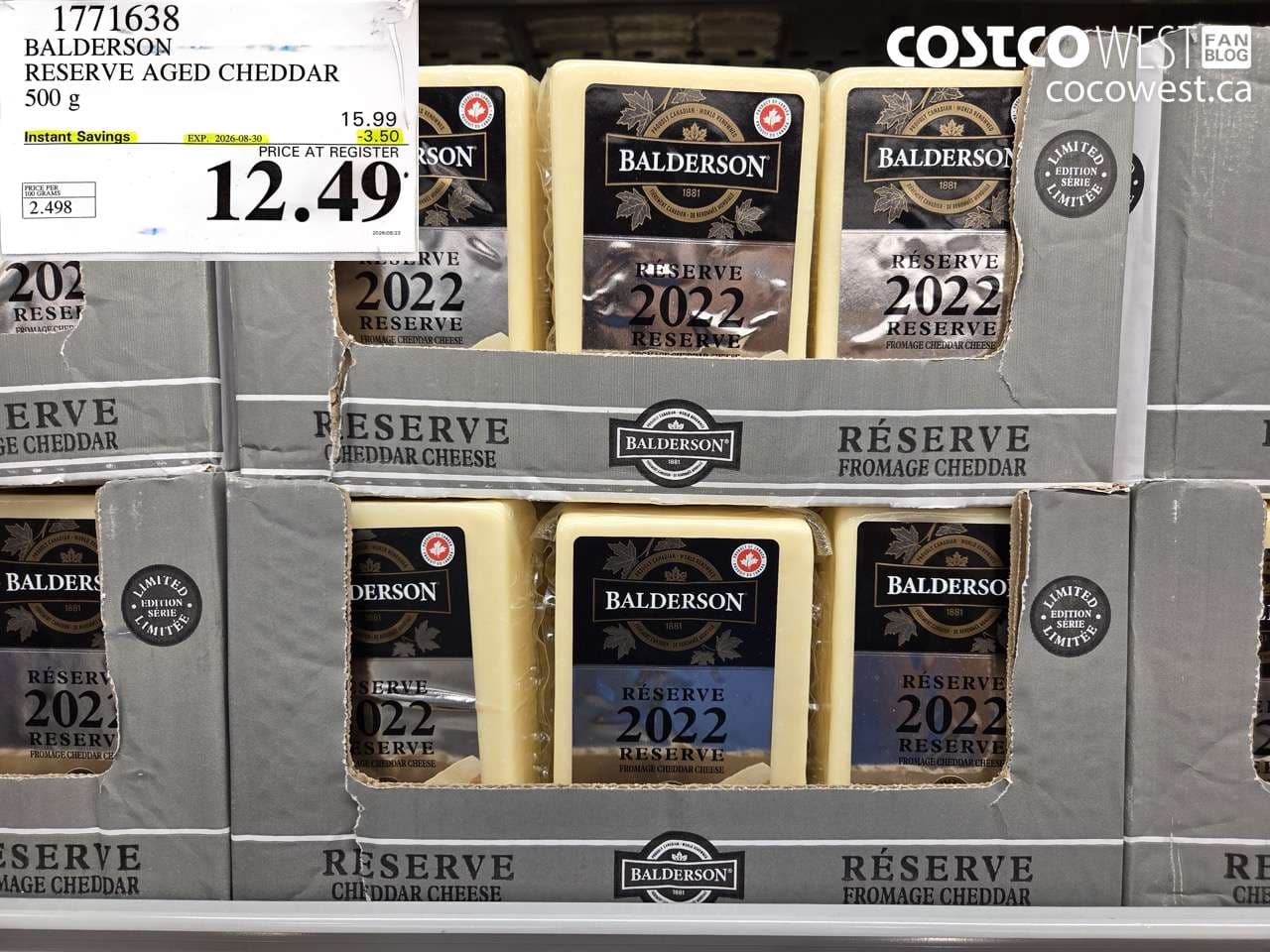 balderson reserve aged cheddar 500 g