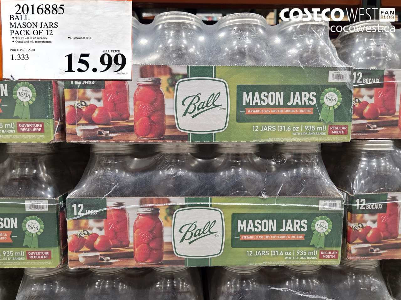 ball mason jars pack of 12