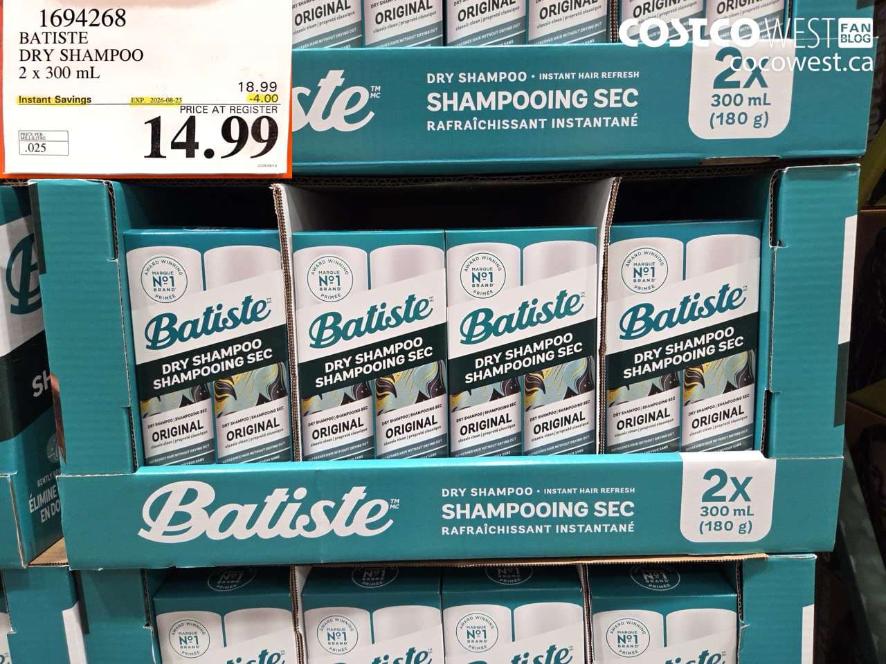 batiste dry shampoo 2 x 300 ml