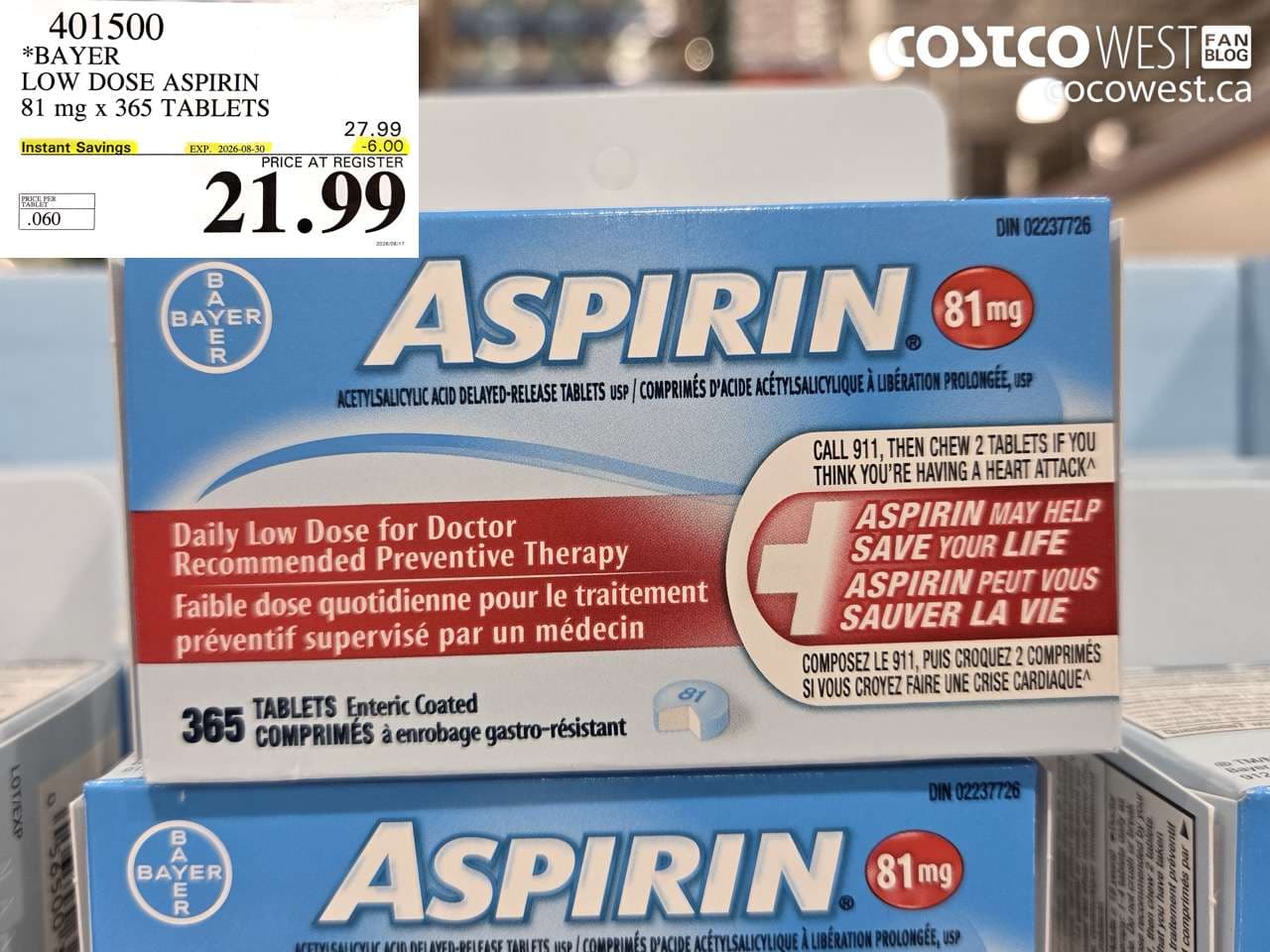 bayer low dose aspirin 81 mg x 365 tablets