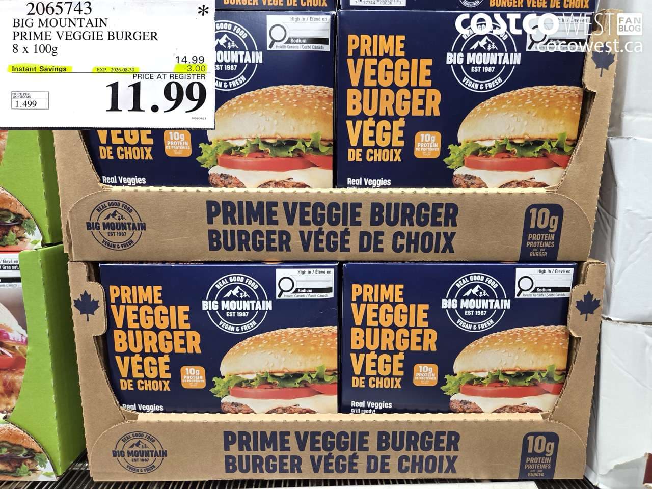 BIG MOUNTAIN PRIME VEGGIE BURGER 8 X 100G