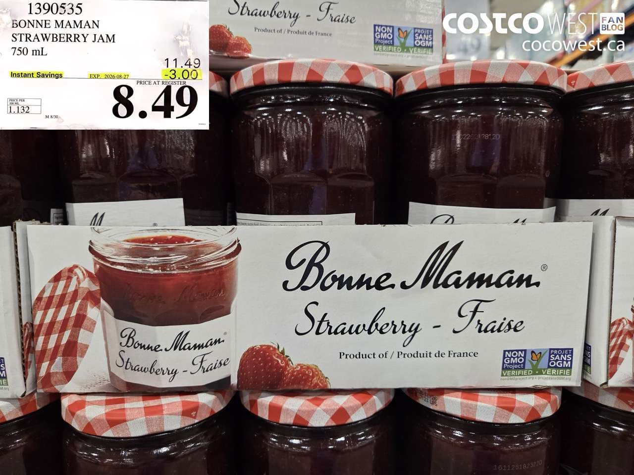 BONNE MAMAN STRAWBERRY JAM 750 ML