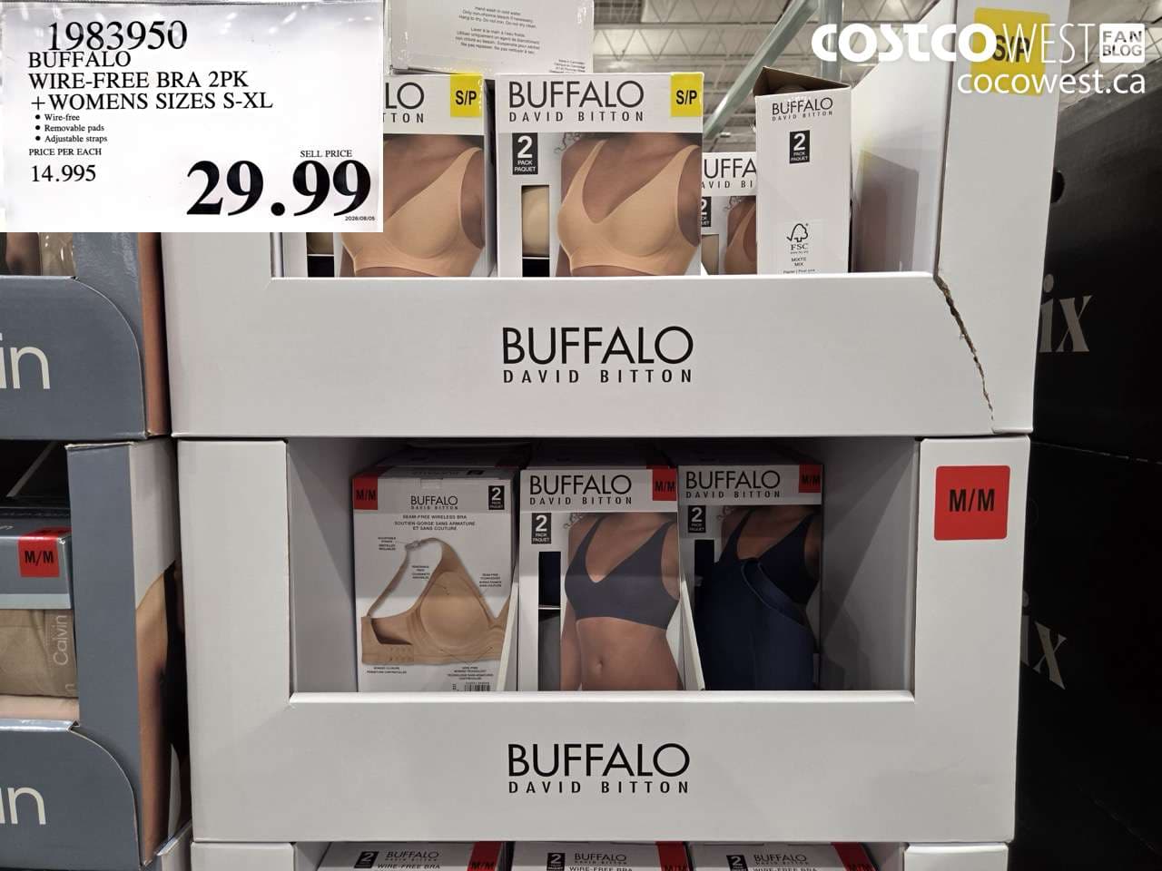 buffalo wirefree bra 2pk womens sizes sxl