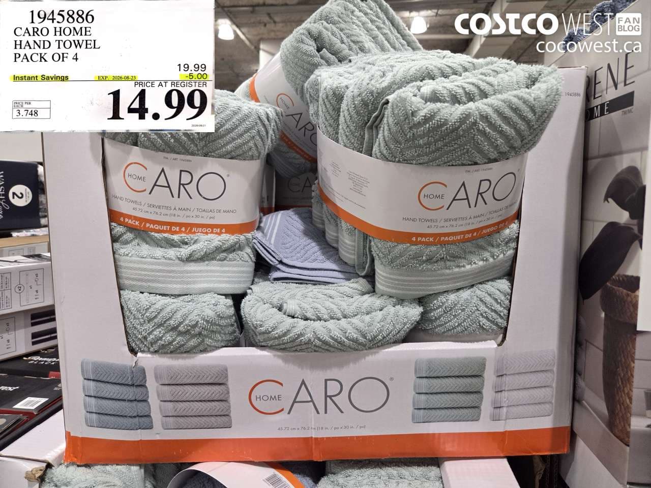 caro home hand towel pack of 4