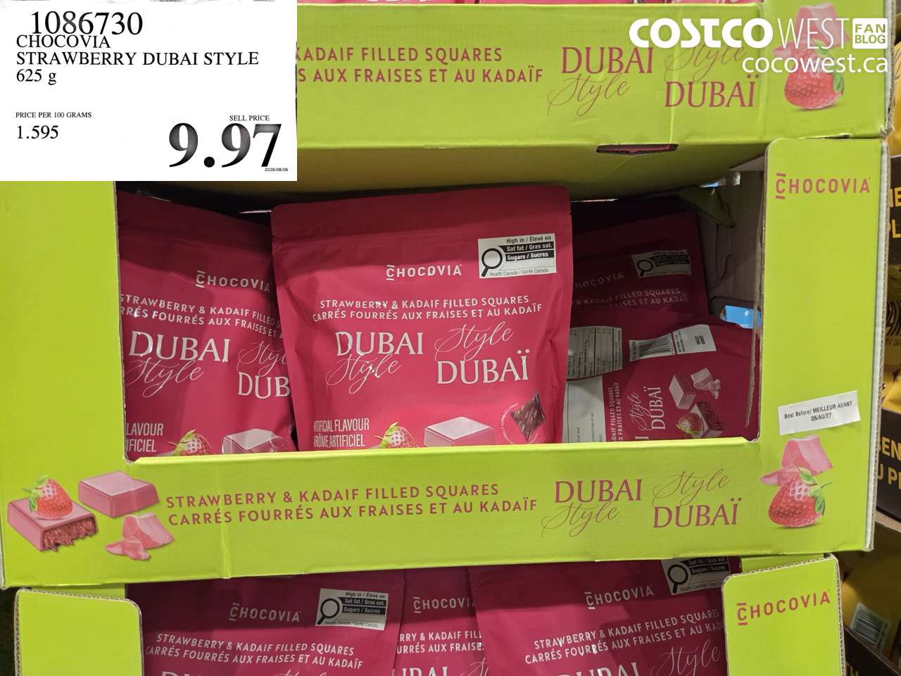 chocovia strawberry dubai style 625 g