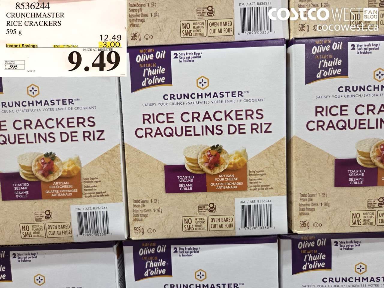 crunchmaster rice crackers 595 g