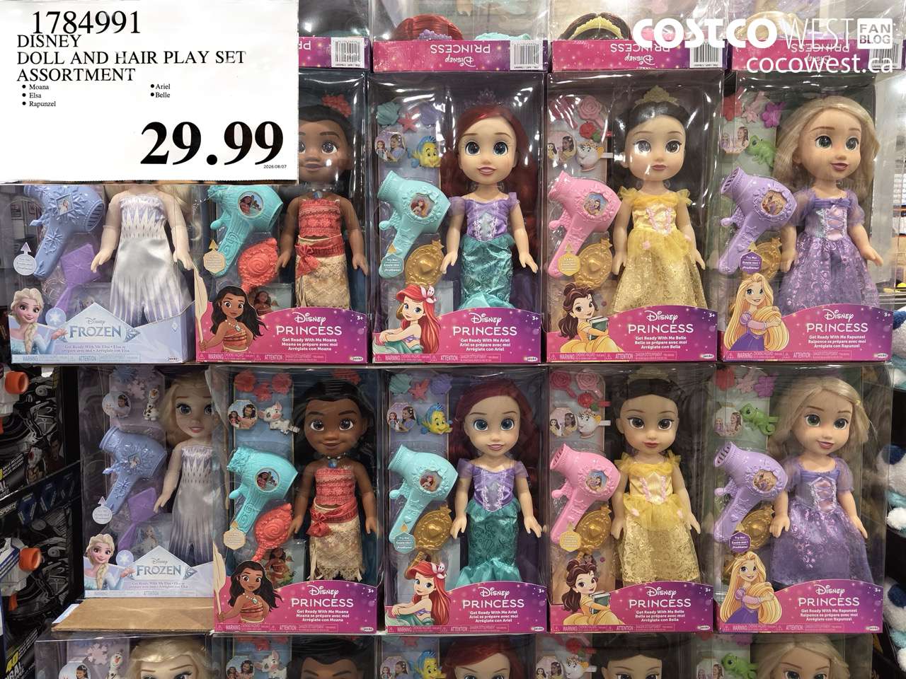 DISNEY DOLL AND HAIR PLAY SET ASSORTMENT