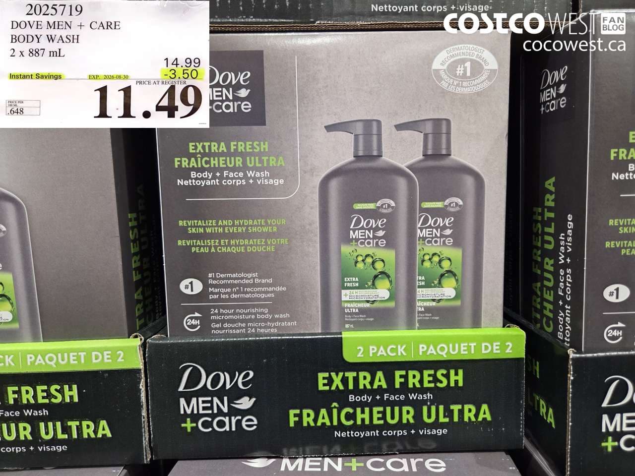 dove men  care body wash 2 x 887 ml