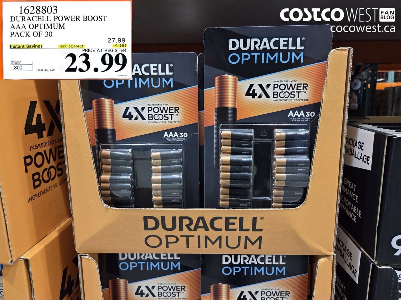 duracell power boost aaa optimum pack of 30