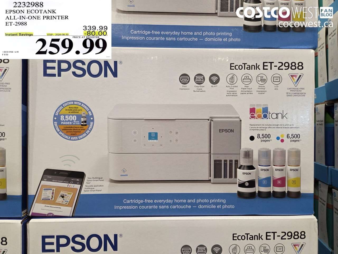 epson ecotank allinone printer et2988