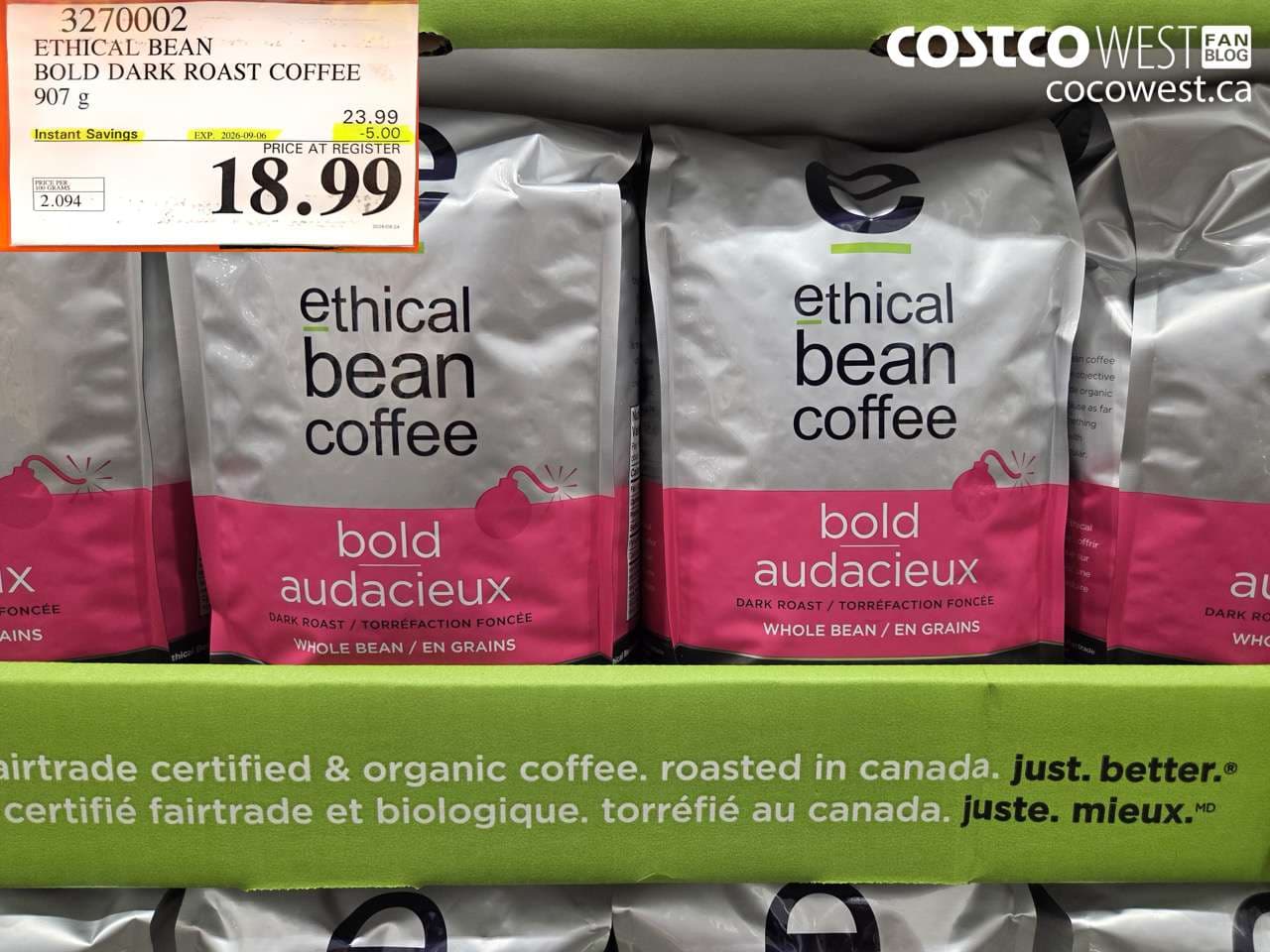 ethical bean bold dark roast coffee 907 g