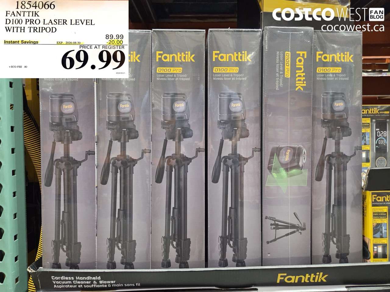 fanttik d100 pro laser level with tripod