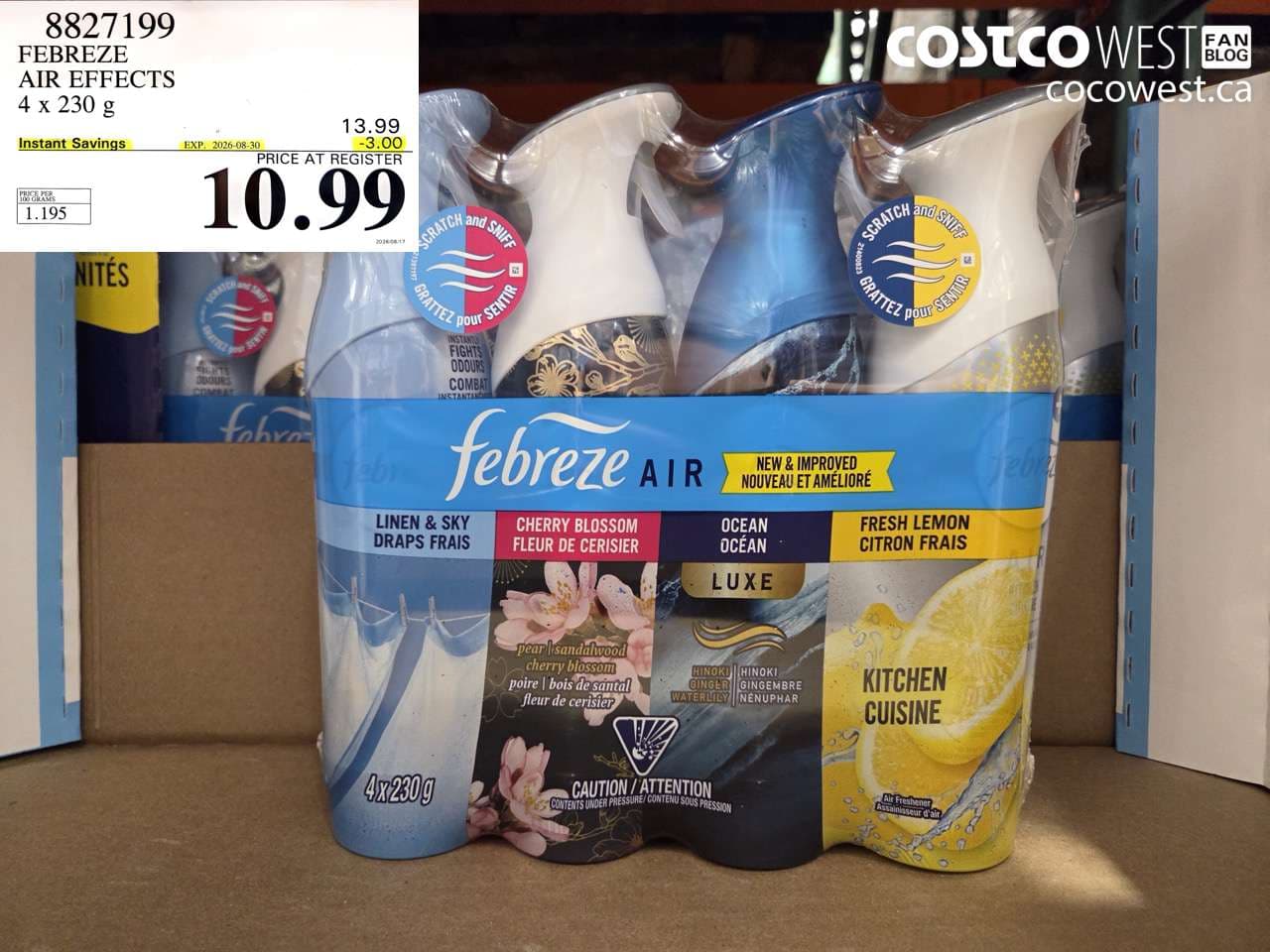 FEBREZE AIR EFFECTS 4 X 230 G