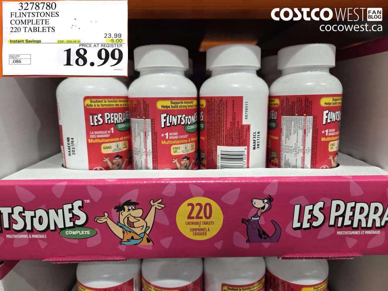 flintstones complete 220 tablets