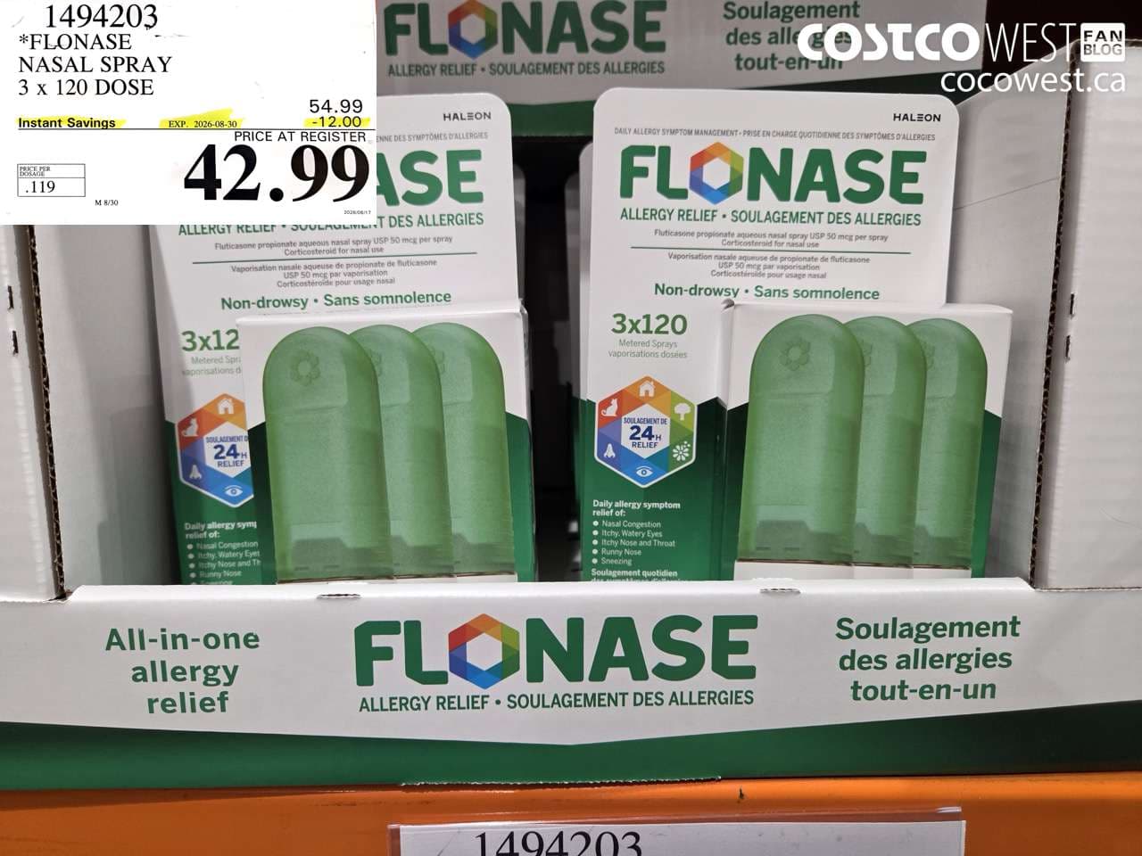 flonase nasal spray 3 x 120 dose