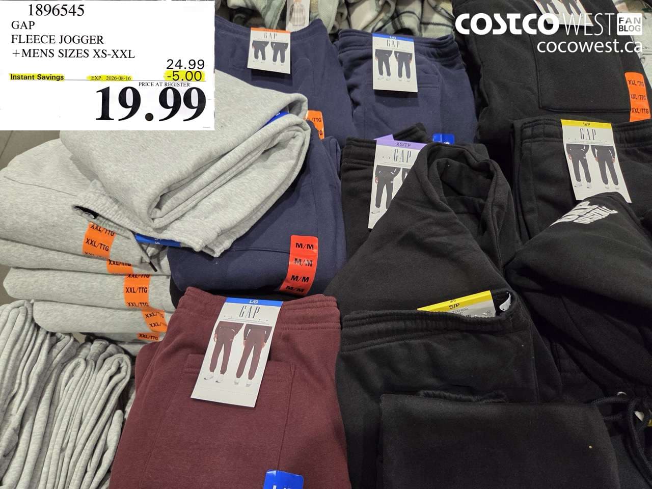 gap fleece jogger mens sizes xsxxl