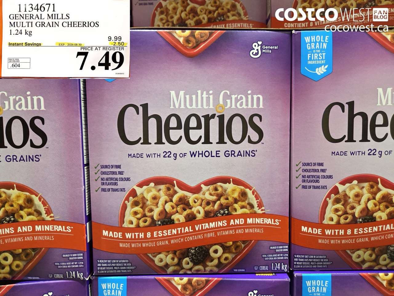 general mills multi grain cheerios 124 kg