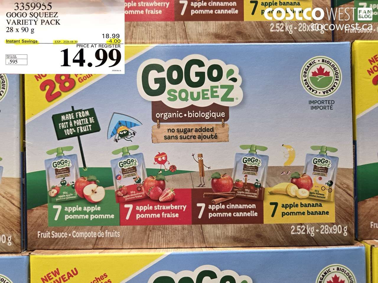 gogo squeez variety pack 28 x 90 g
