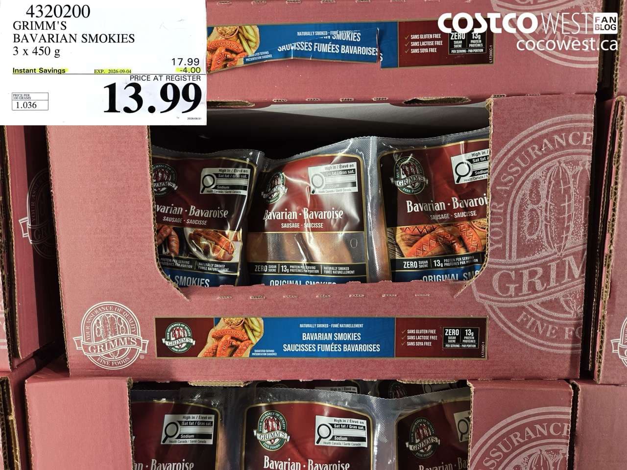 GRIMM’S BAVARIAN SMOKIES 3 X 450 G