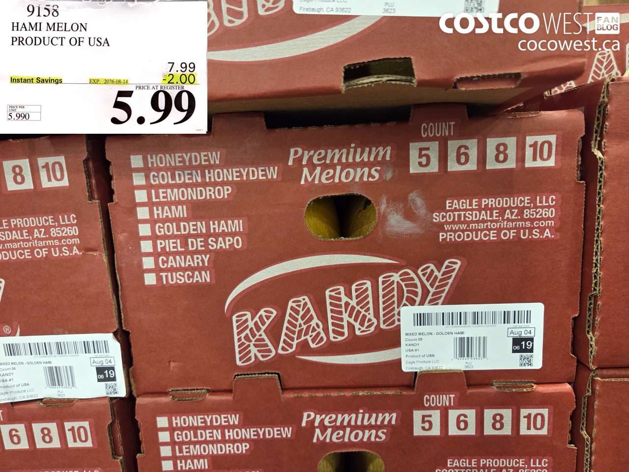 hami melon product of usa