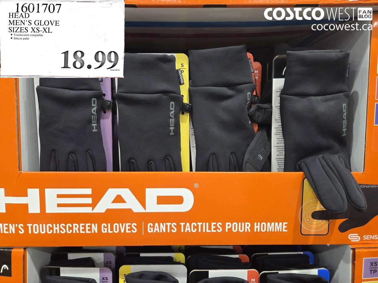 HEAD MEN’S GLOVE SIZES XS-XL