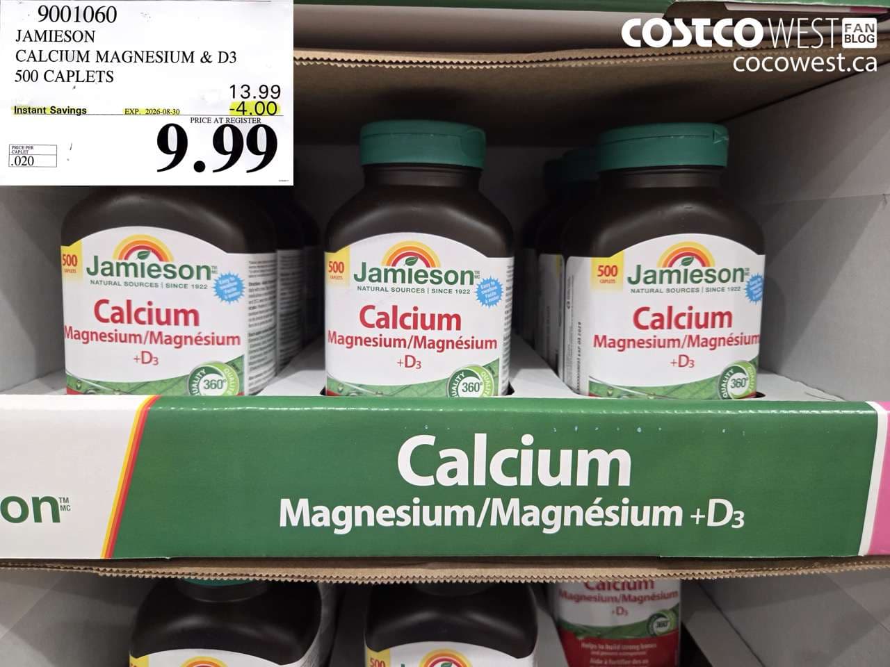 jamieson calcium magnesium  d3 500 caplets