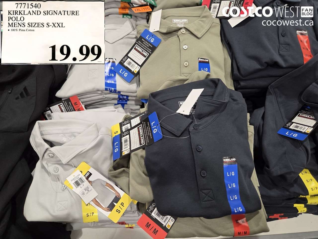 kirkland signature polo mens sizes sxxl