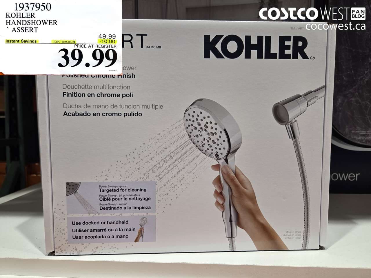 kohler handshower assert