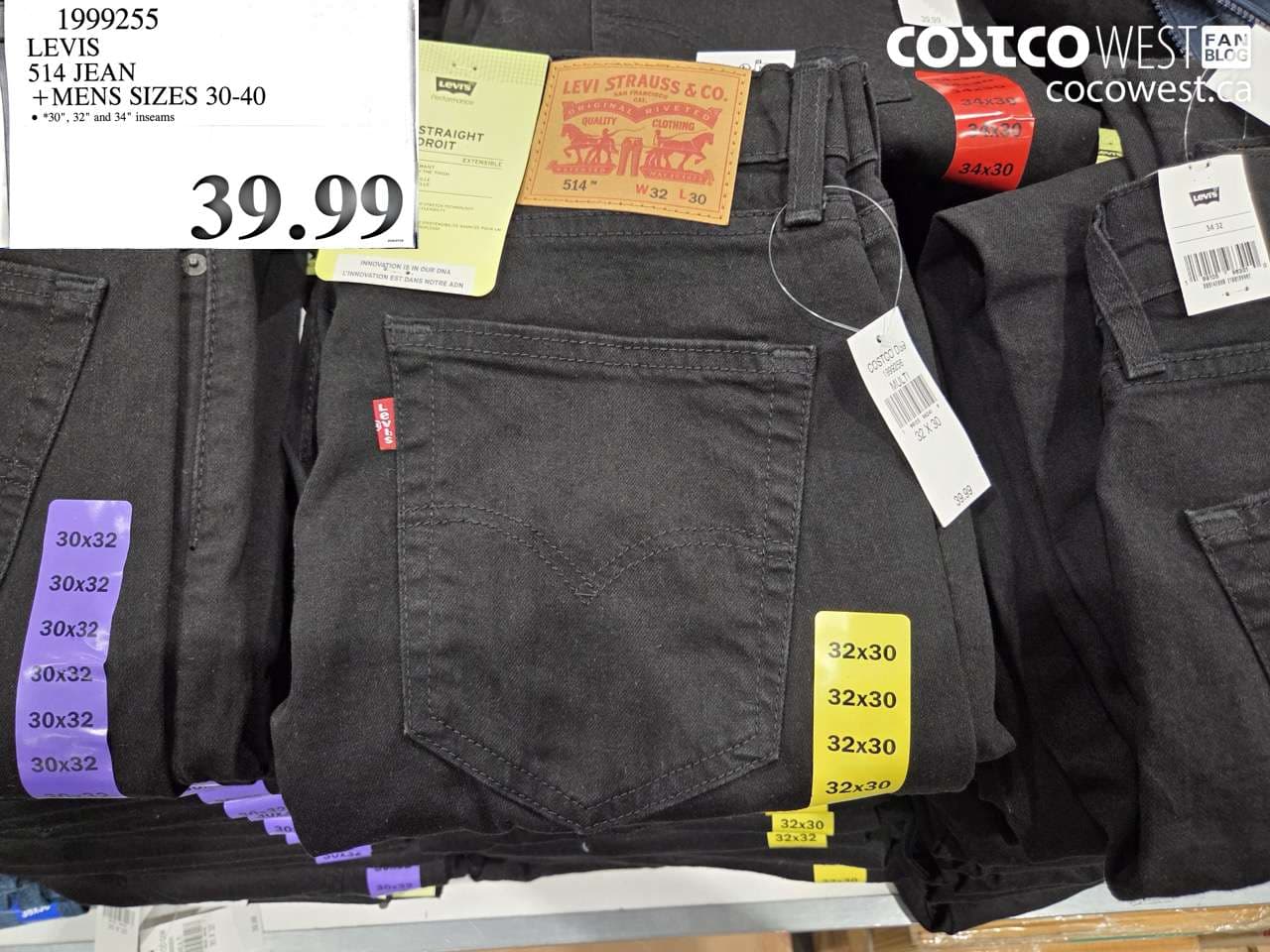 levis 514 jean mens sizes 3040
