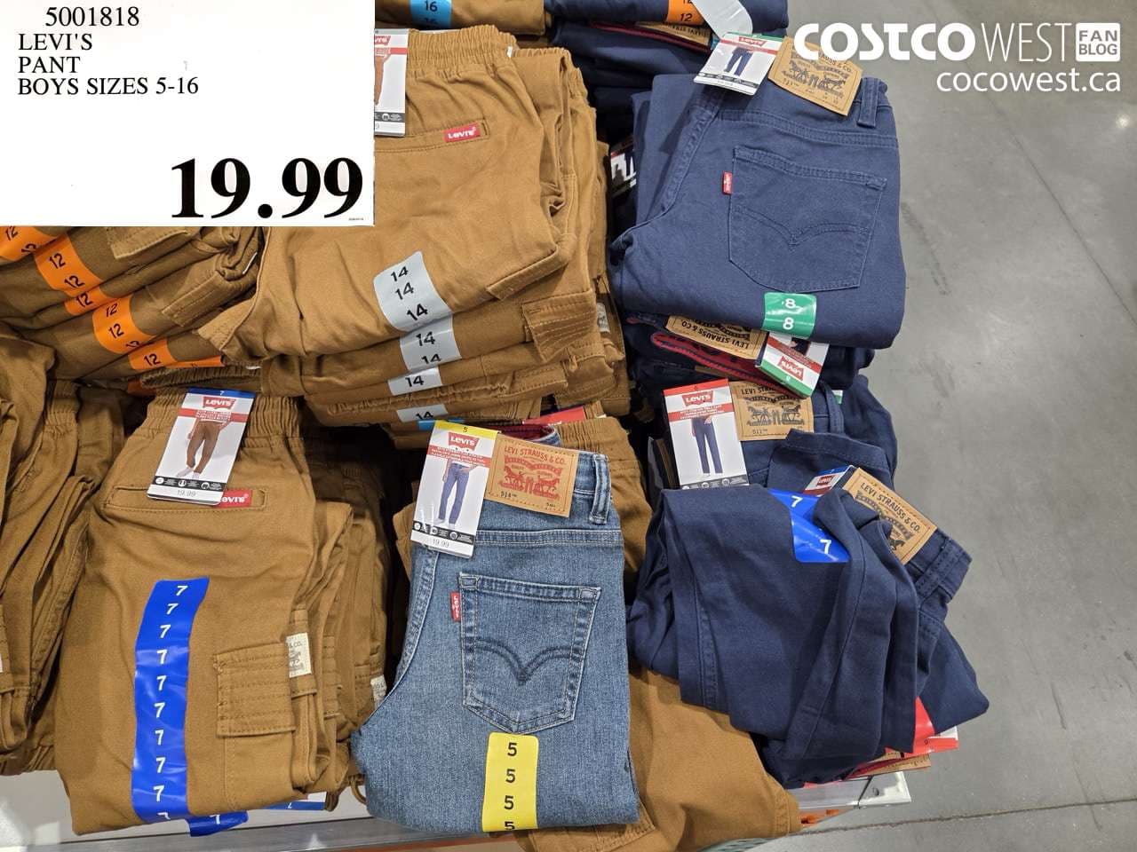 levis pant boys sizes 516