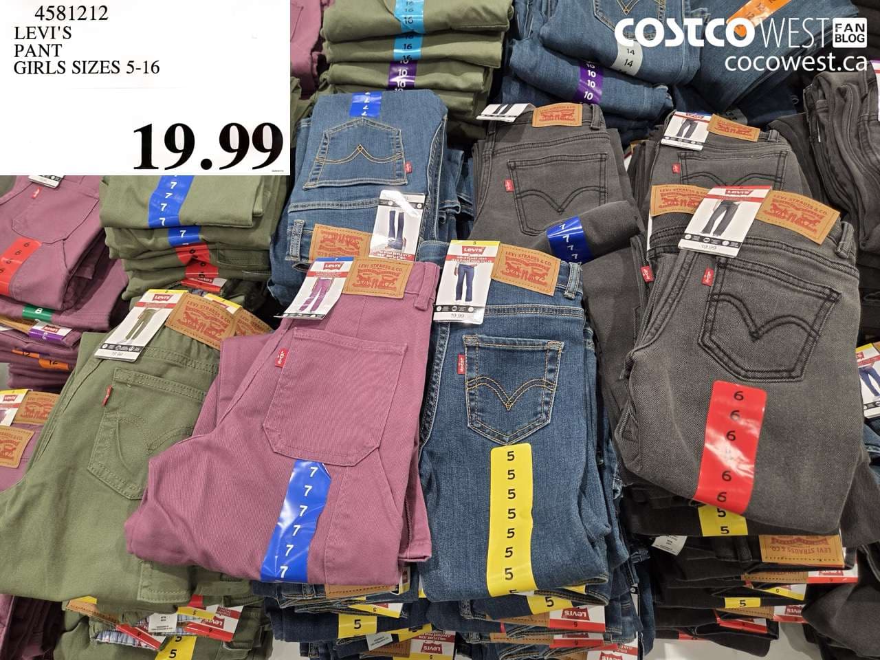levis pant girls sizes 516