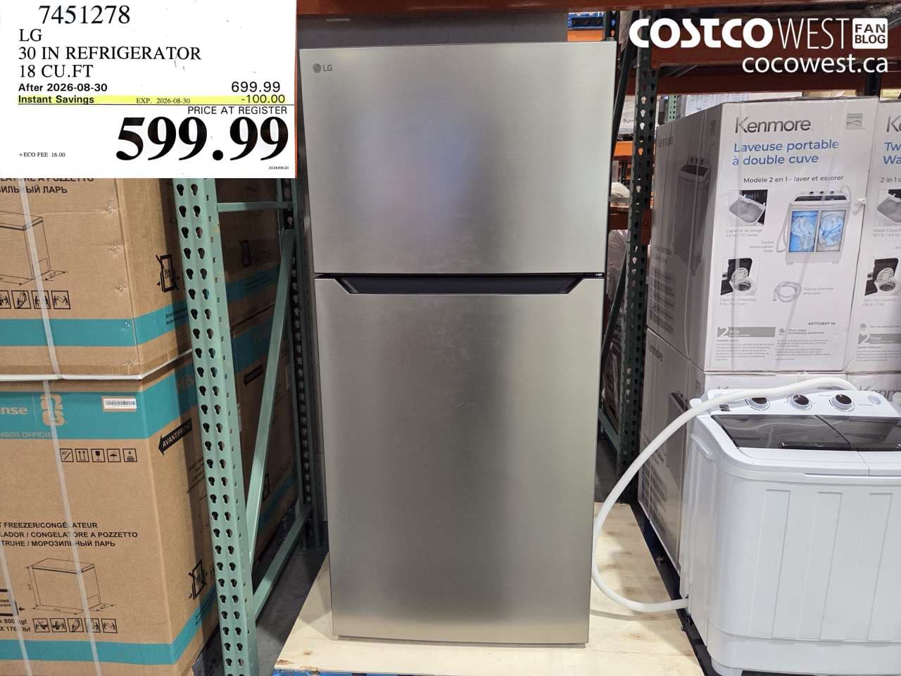 lg 30 in refrigerator 18 cuft