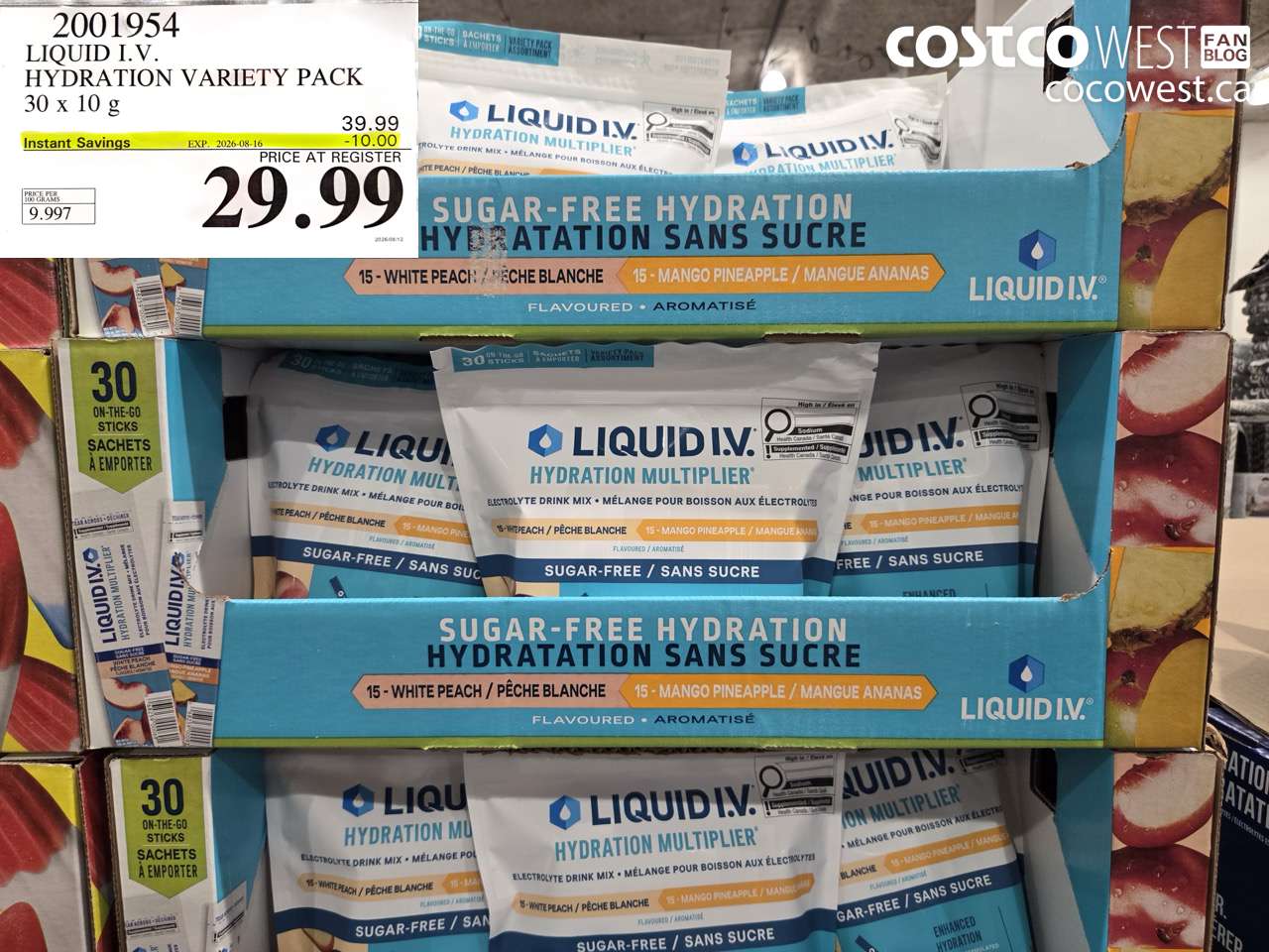 liquid iv hydration variety pack 30 x 10 g