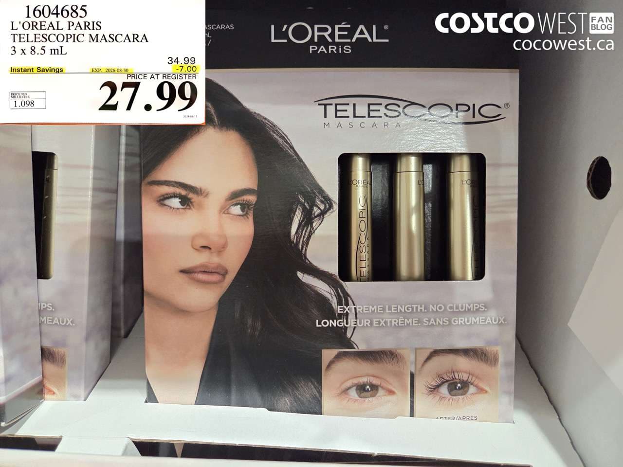 loreal paris telescopic mascara 3 x 85 ml