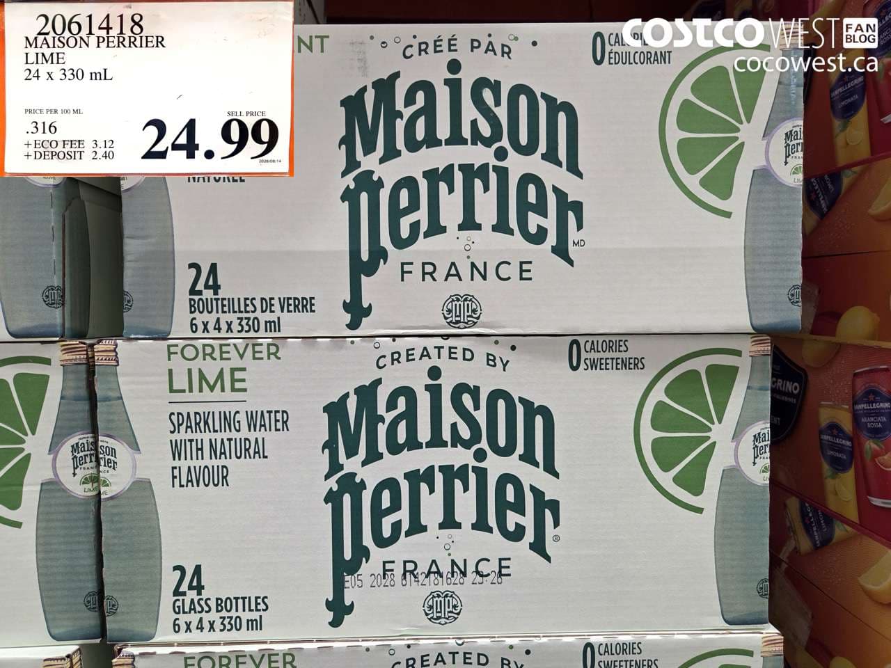 MAISON PERRIER LIME 24 X 330 ML